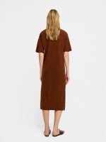 Vestido Midi De Punto teja