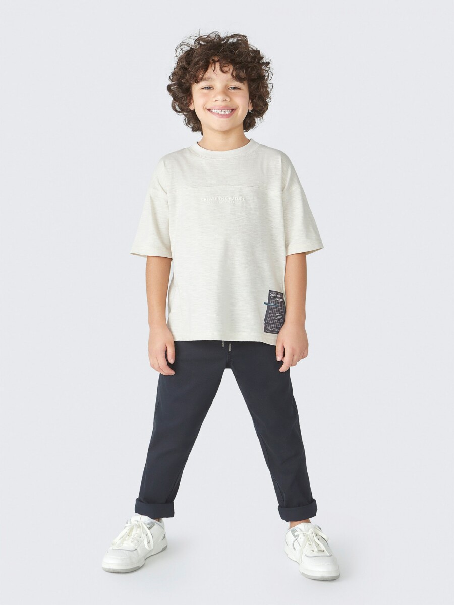 PANTALÓN INFANTIL CON CORDÓN - NEGRO 