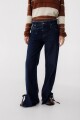 Jean Straight Belt Azul Oscuro