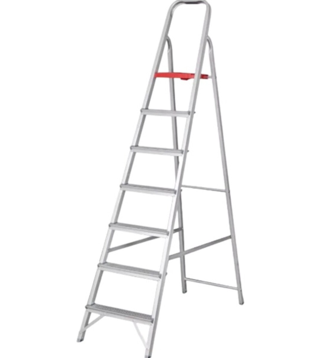 Escalera De Aluminio Tijera 7 Escalones Plegable - Gris 