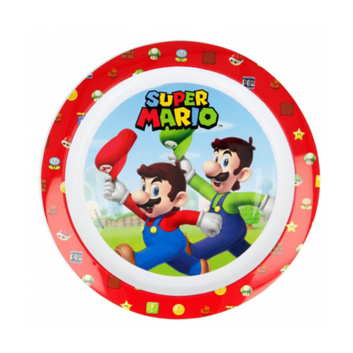 Plato Plástico Super Mario Oficial 