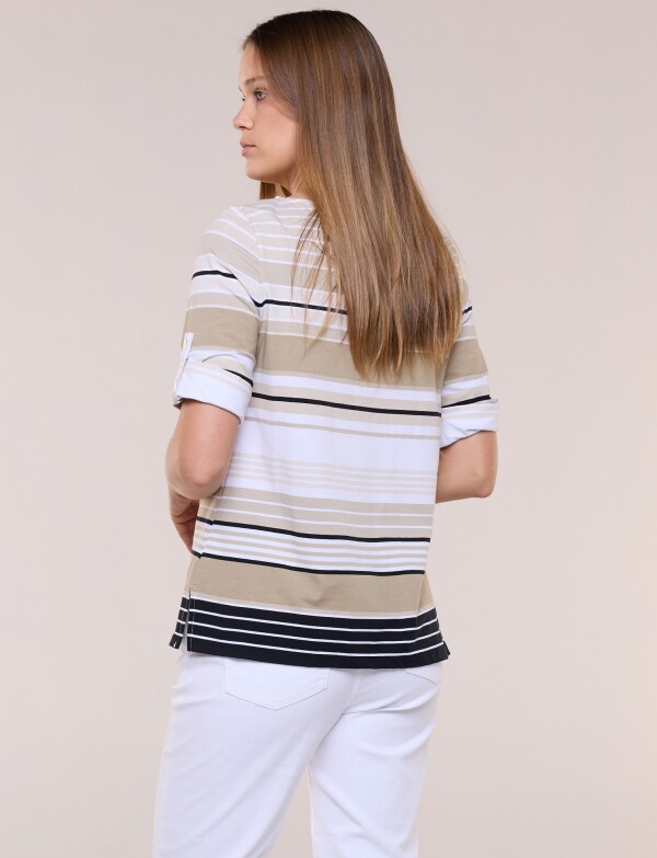Remera Marinera De Algodon MULTI/BEIGE