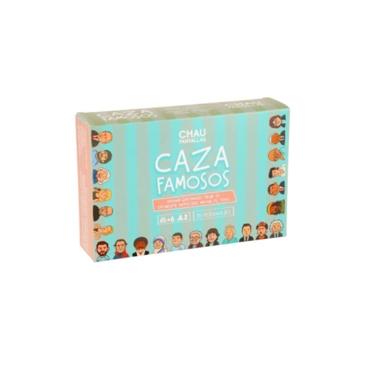 Juego De Cartas Con Preguntas Caza Famosos 6+ Chau Pantallas 
