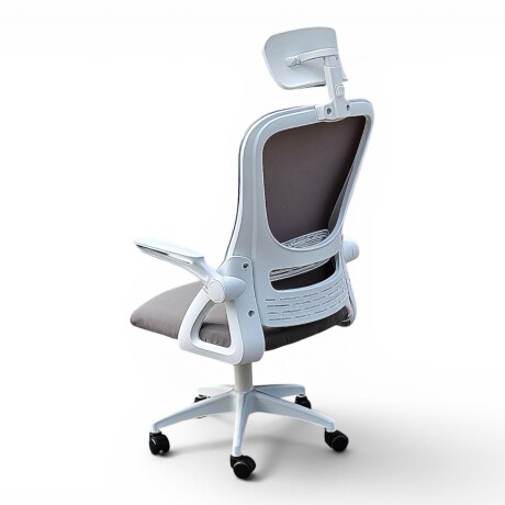 SILLA DE OFICINA ASIENTO ERGONÓMICA ESCRITORIO GIRATORIA REGULABLE APOYABRAZOS GRIS