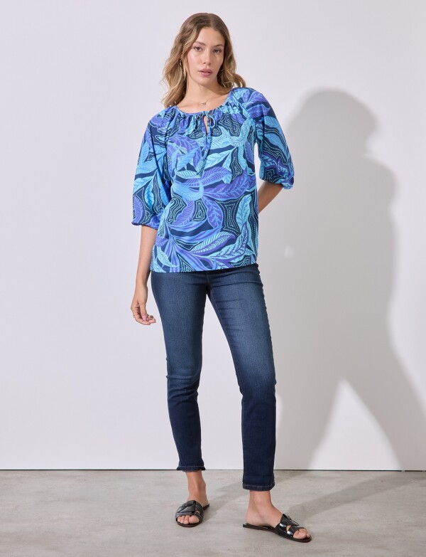 Blusa Printed AZUL/MULTI