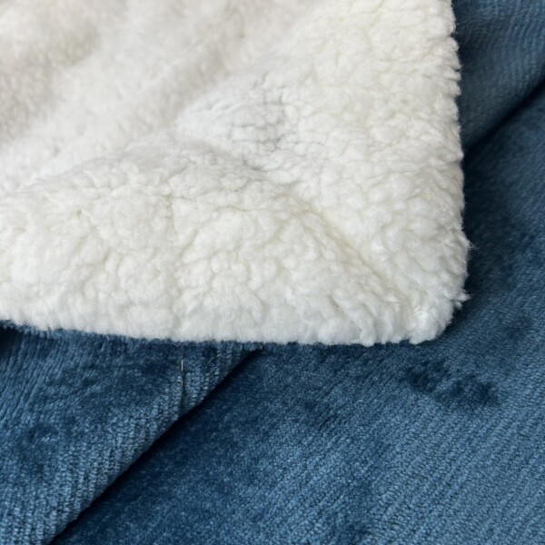 Frazada Manta Polar Con Corderito Acolchado 1 Plazas 200x150 Variante Color Verde Oscuro