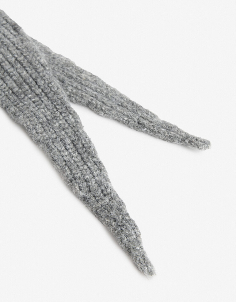 Cuellos Cuello Tejido Gris - Gris Melange