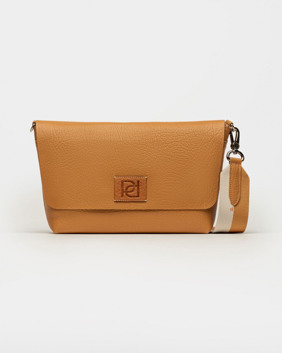 Bandolera Nina en cuero graneado - Cuoio 