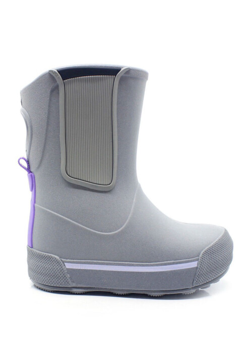 Bota de Lluvia Chelsea Gris y Violeta Bota de Lluvia Chelsea Gris y Violeta