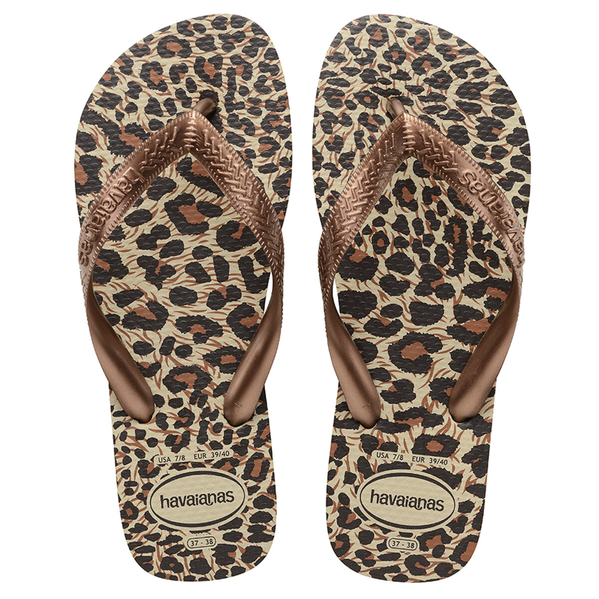 Sandalia de Mujer Havaianas Top Animals - Amarillo arena - Cobre 