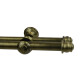 Barrote cortina doble de metal 1,5 m + 2 Soportes ORO VIEJO