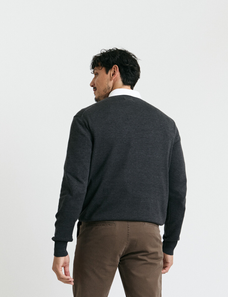 470985 SWEATER HARRINGTON LABEL Gris Oscuro