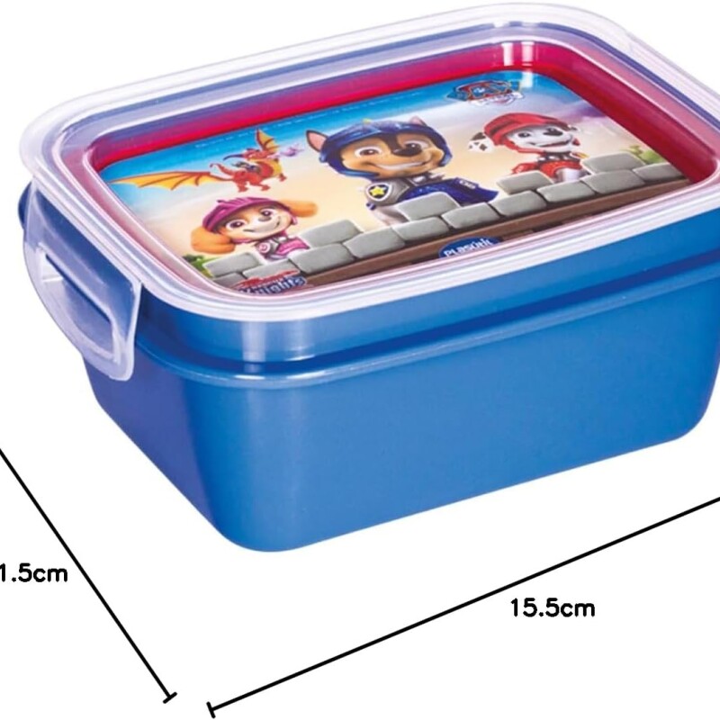 Tupper Plástico C/Traba Y Div. 630Ml Paw Patrol BAZAR PLASTICO POTE C/TRABA Y DIV 630ML PAW P 15
