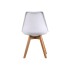 Silla de Comedor Nórdica Estilo Eames de Madera Acolchonada Color Blanco x4 Unidades Silla de Comedor Nórdica Estilo Eames de Madera Acolchonada Color Blanco x4 Unidades
