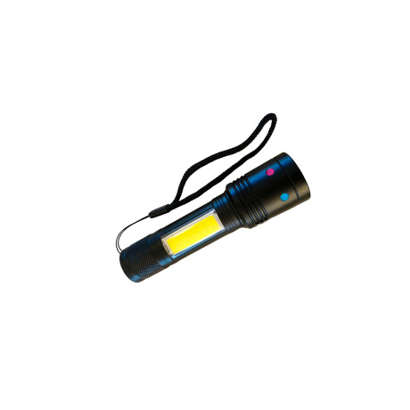 Linterna portátil con estuche recargable Negro