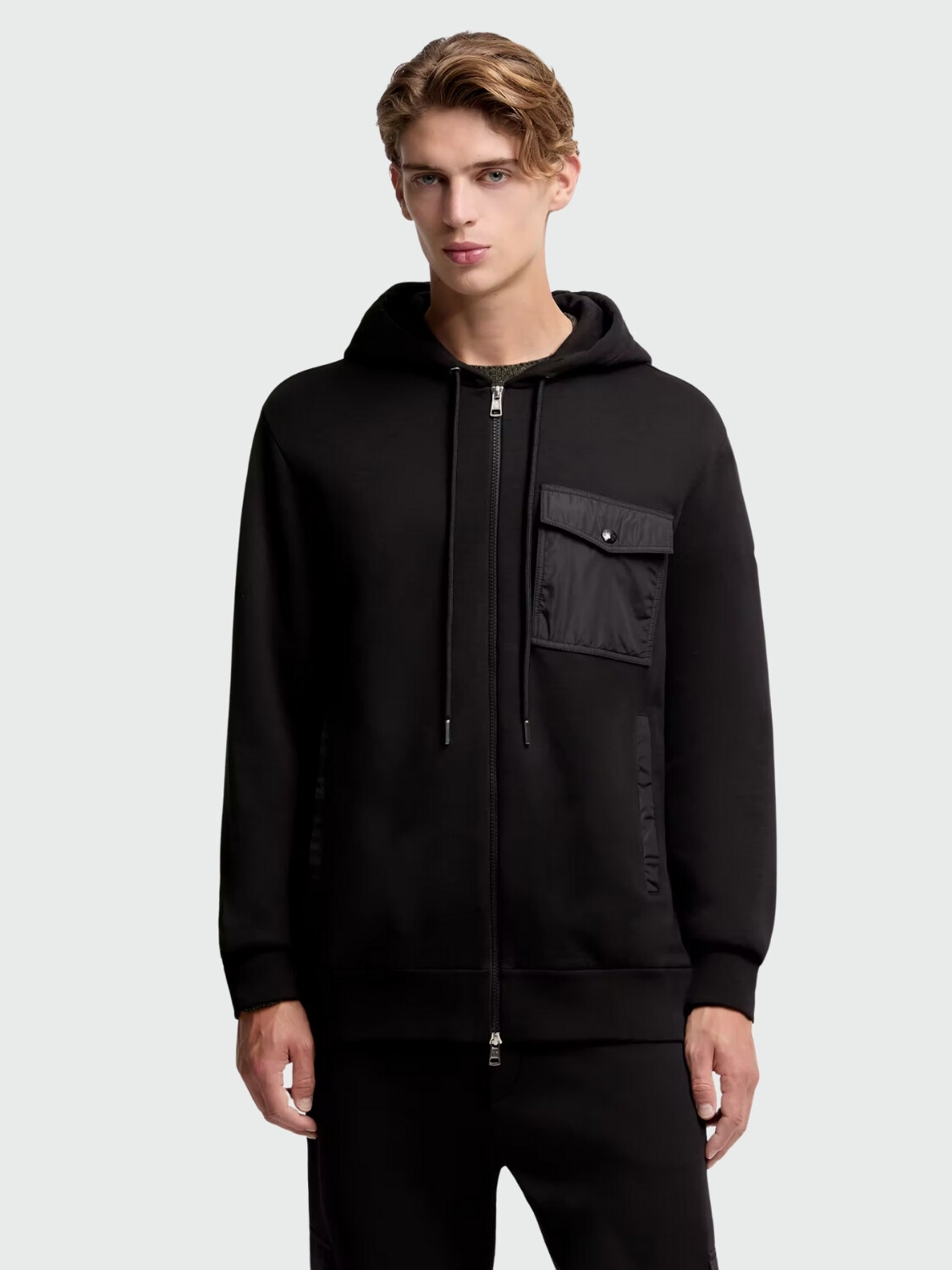 MONCLER - Buzo Con Cierre Aperta Negro