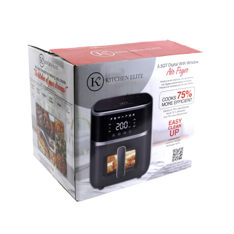 FREIDORA SIN ACEITE 5.2LT 1400W PANEL DIGITAL CON VISOR 7 FUNC COCCION FREIDORA SIN ACEITE 5.2LT 1400W PANEL DIGITAL CON VISOR 7 FUNC COCCION