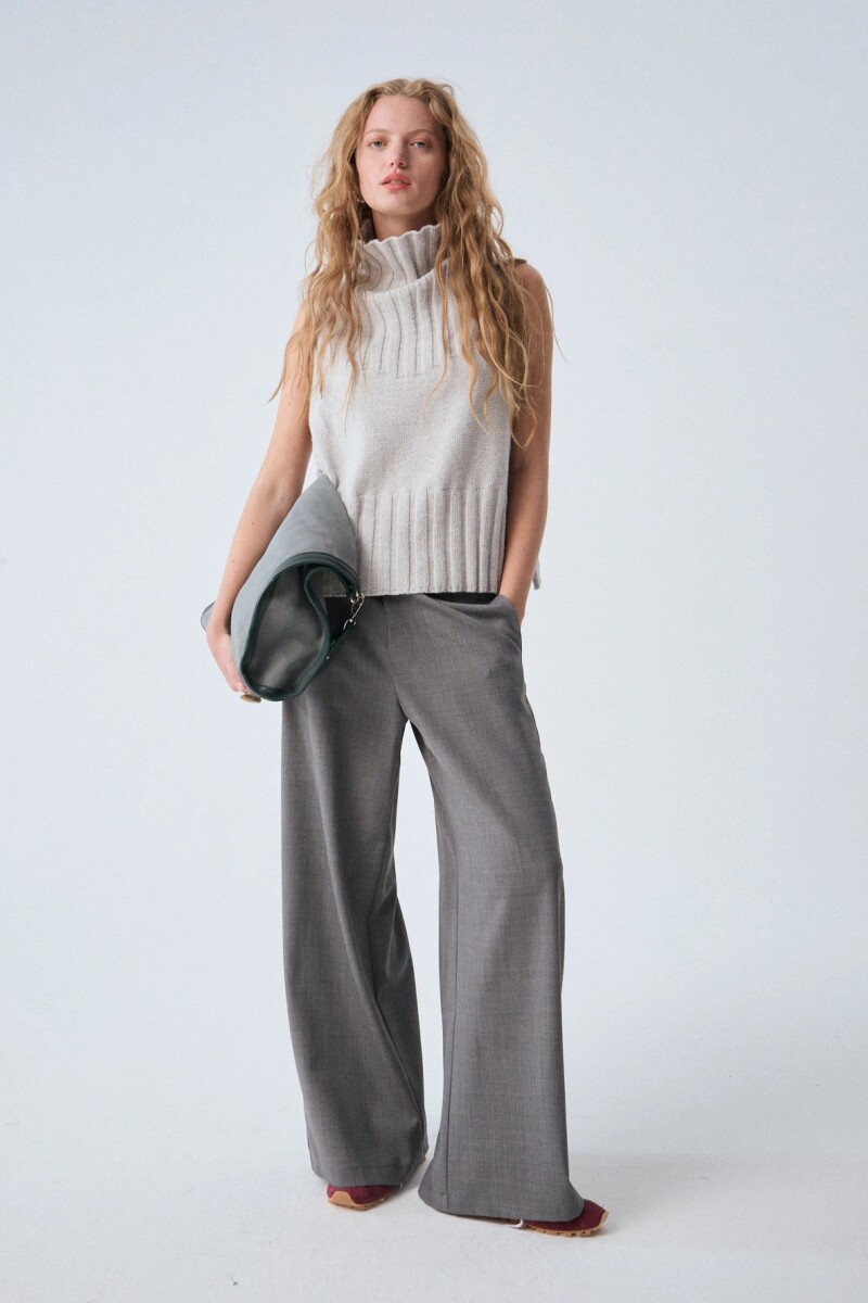 SWEATER CANELON Gris Melange