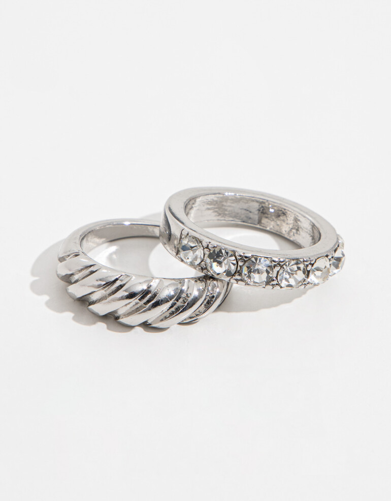 Sets Anillos Strass Set De Anillos Con Strass - Cristal