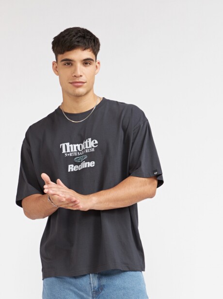 REMERA BOXY REDLINE GRIS