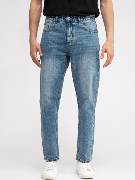 Pantalón Jean Vintage Recto Azul