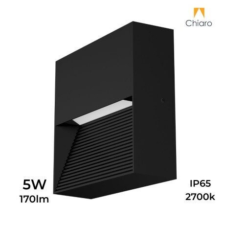 Aplique led señalizador cuadrado IP65 5W NEGRO Aplique led señalizador cuadrado IP65 5W NEGRO