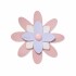 Jibbitz Faux Leather Pink Flower Multicolor
