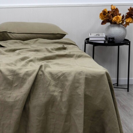 FUNDA DE DUVET FRENCH FLAX LINEN Oliva - SUPER KING