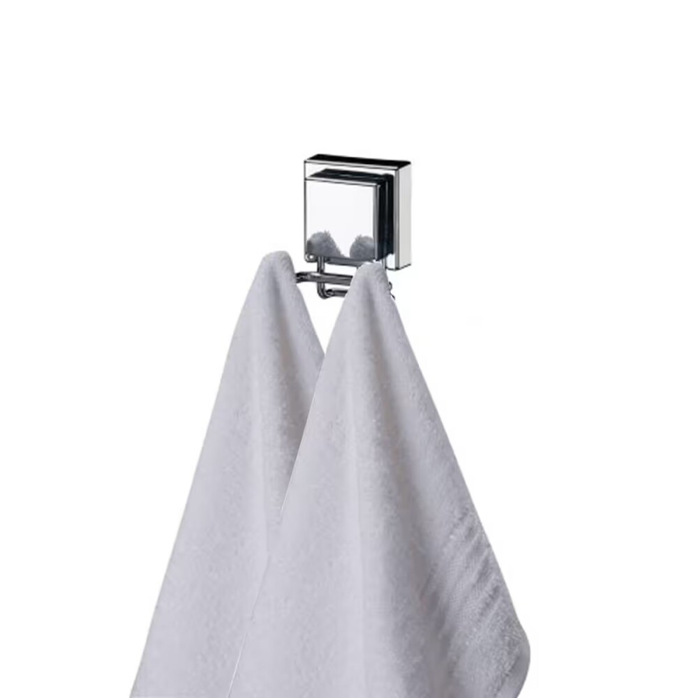 GANCHO DOBLE CON VENTOSA CUADRADO Gancho Doble Con Ventosa Cuadrado