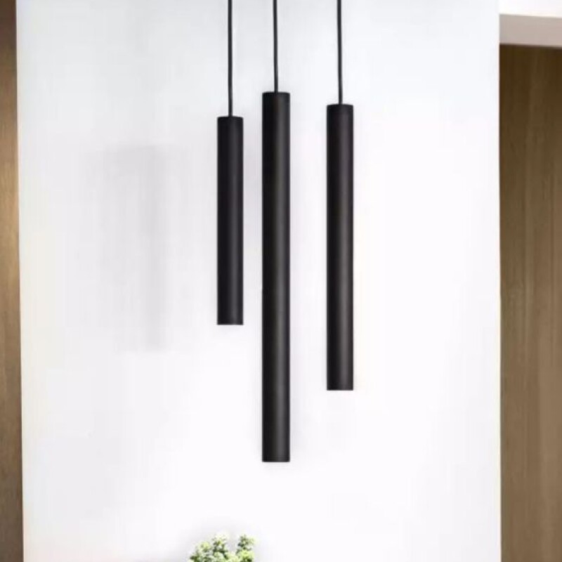 COLGANTE TUBO ALUMINIO NEGRO 50CM 1XGU10 LAMP MR11 COLGANTE TUBO ALUMINIO NEGRO 50CM 1XGU10 LAMP MR11