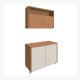 Mobiliario Beige Modular 120 Cm Cocina Juego De Muebles