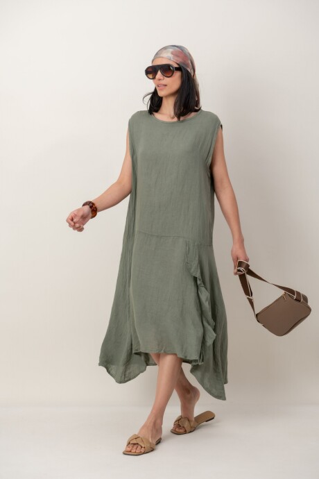 VESTIDO ADAMINA Verde Seco