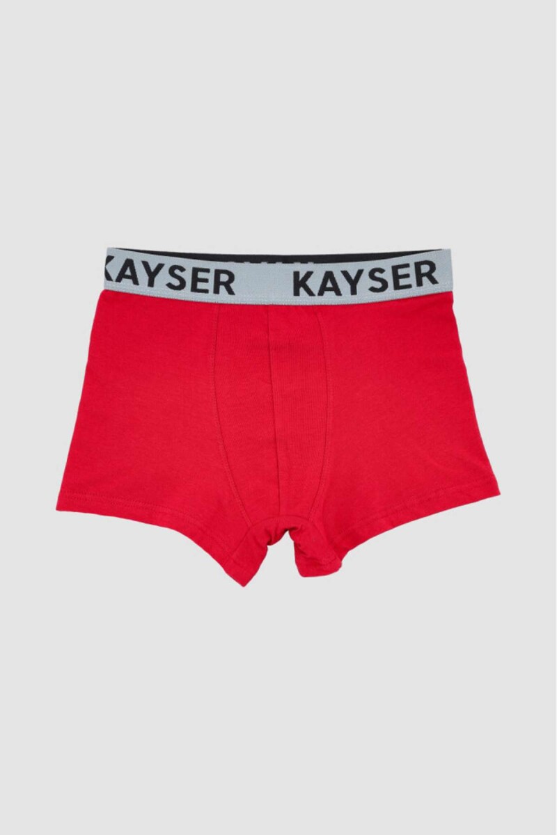 94.05 boxer juvenil algodon elasticado - Rojo 