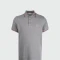 Moncler -Remera polo de algodón manga corta Gris