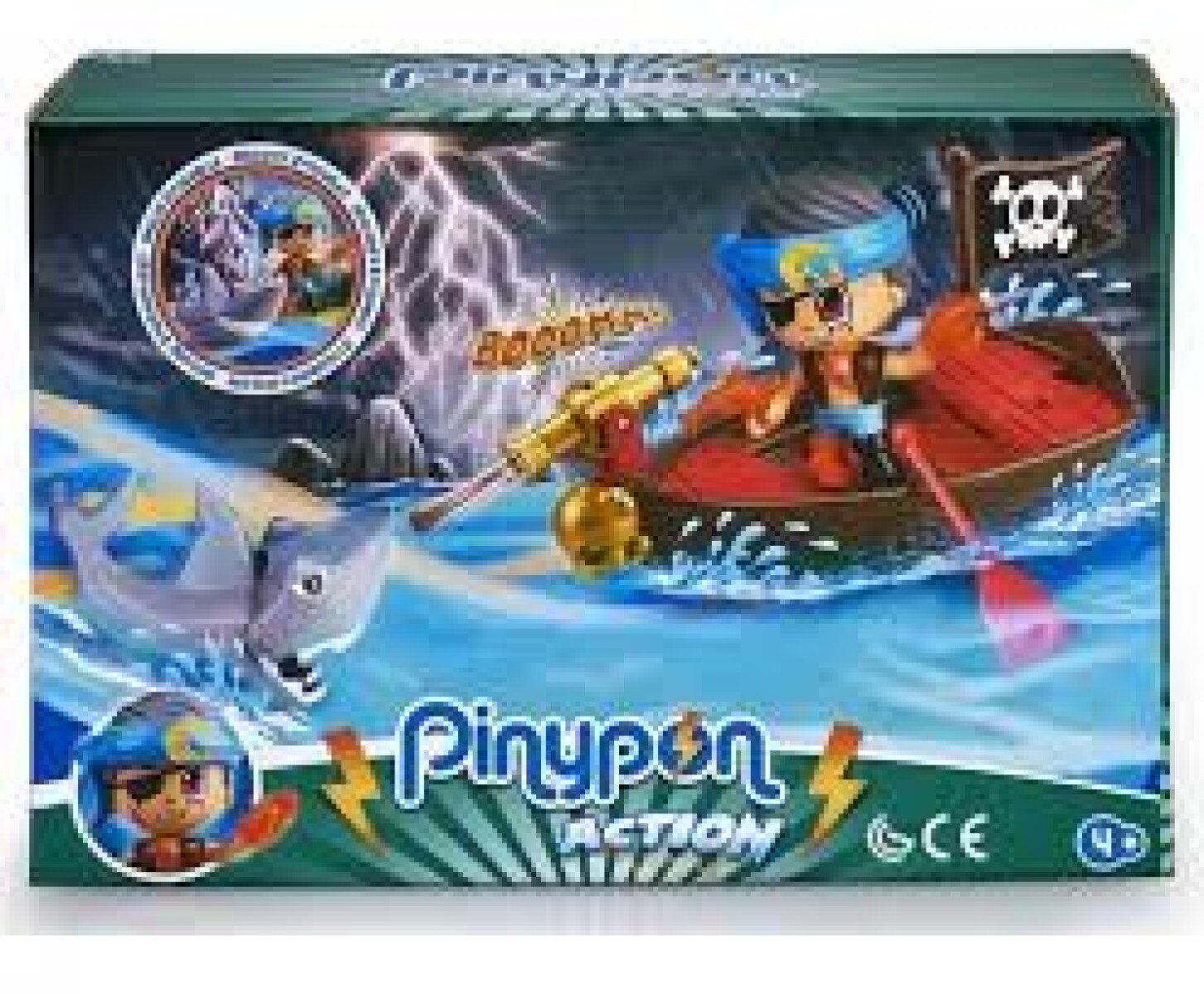 Pinypon Accion Bote Barco Pirata Muñeco 