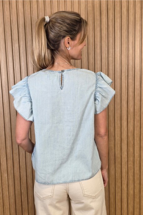 Musculosa Jesusa Denim Celeste
