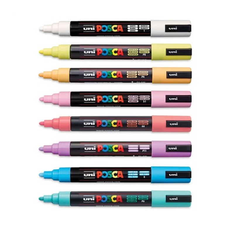 Marcadores PC-5M 8 colores pastel 1.8-2.5mm Marcadores PC-5M 8 colores pastel 1.8-2.5mm