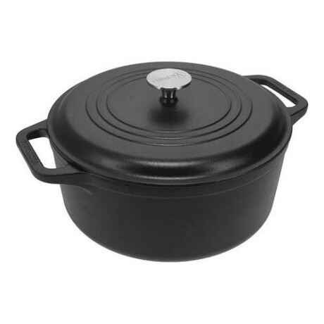 Olla de hierro fundido curado Victoria 6 Litros 27x17.5cm Negro
