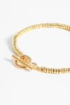 Pulsera cuentas metálicas dorado