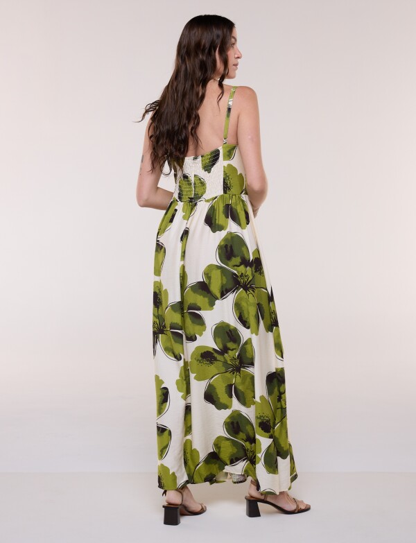 Vestido Maxi Flores VERDE/MULTI