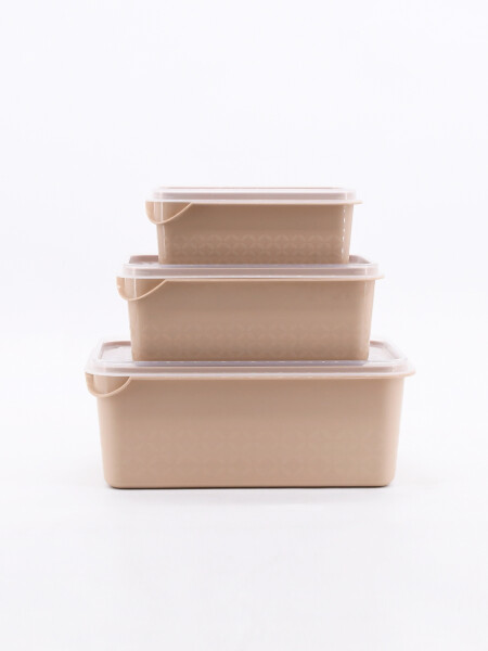 CONTENEDORES MULTIUSO SET X 3 BEIGE