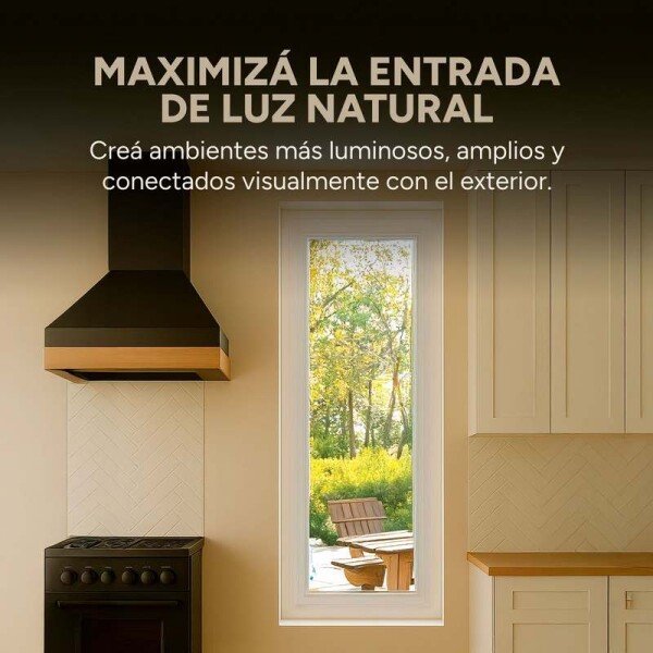 Ventana de PVC Blanco Fija 50 X 150 Cm Paño Fijo Premium Ventana de PVC Blanco Fija 50 X 150 Cm Paño Fijo Premium