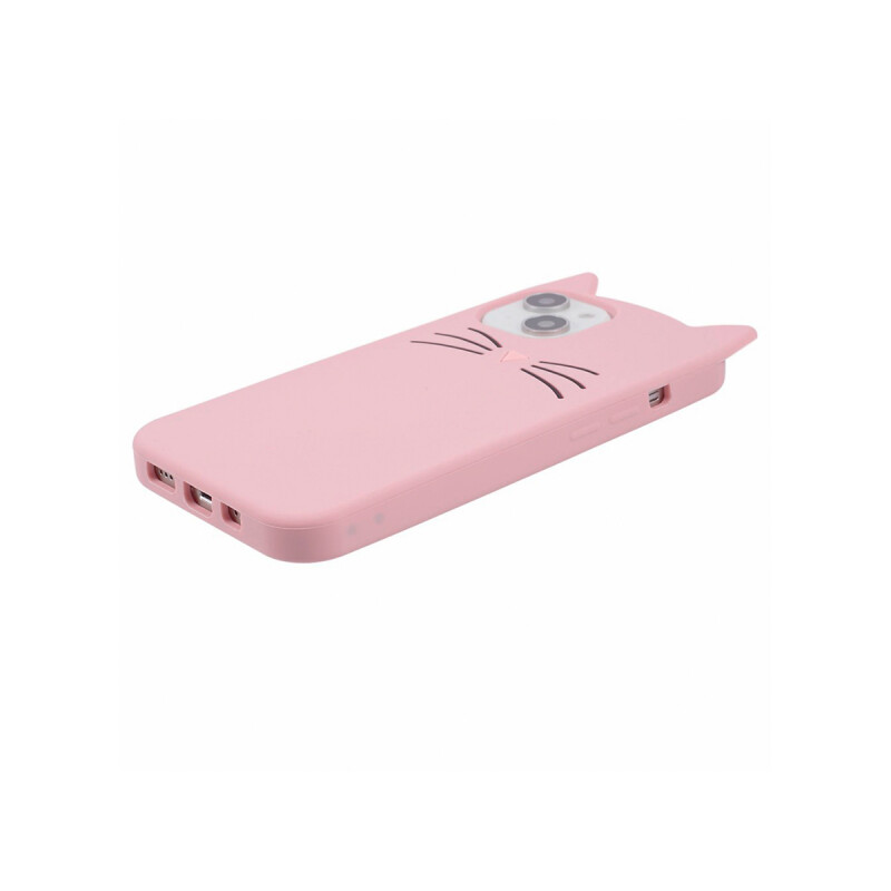 Protector iPhone 13/14 diseño gato color rosa Protector Iphone 13/14 Diseño Gato Color Rosa