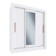 Placard Ropero 3 Puertas Corredizas Dormitorio Con Espejo Blanco
