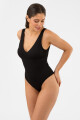 Malla mina textura rib lisa Negro