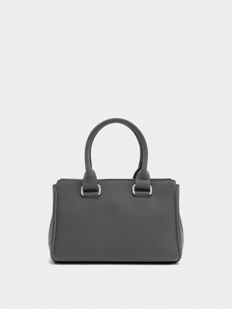 Bolso Tote De Textura Suave negro