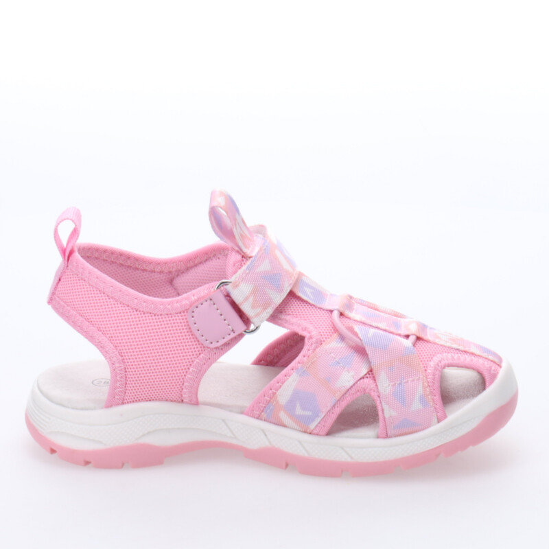 Sandalia de Niño Croco Kids CANU con tiras estampadas Rosado