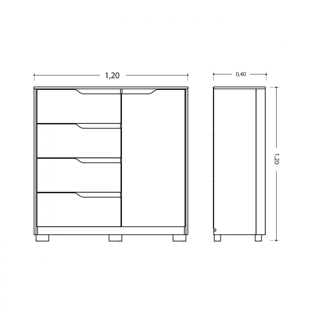 Cómoda zapatera 4 Cajones Sole - Infinite Cómoda zapatera 4 Cajones Sole - Infinite
