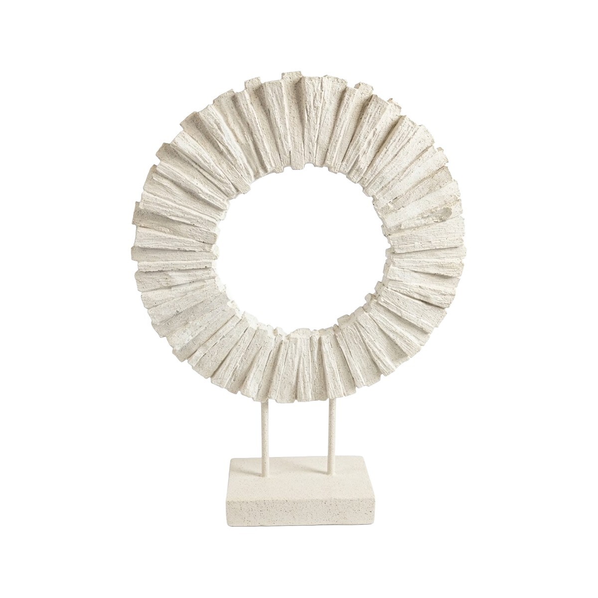 FIGURA CIRCULAR C/BASE MARFIL 31X44CM 