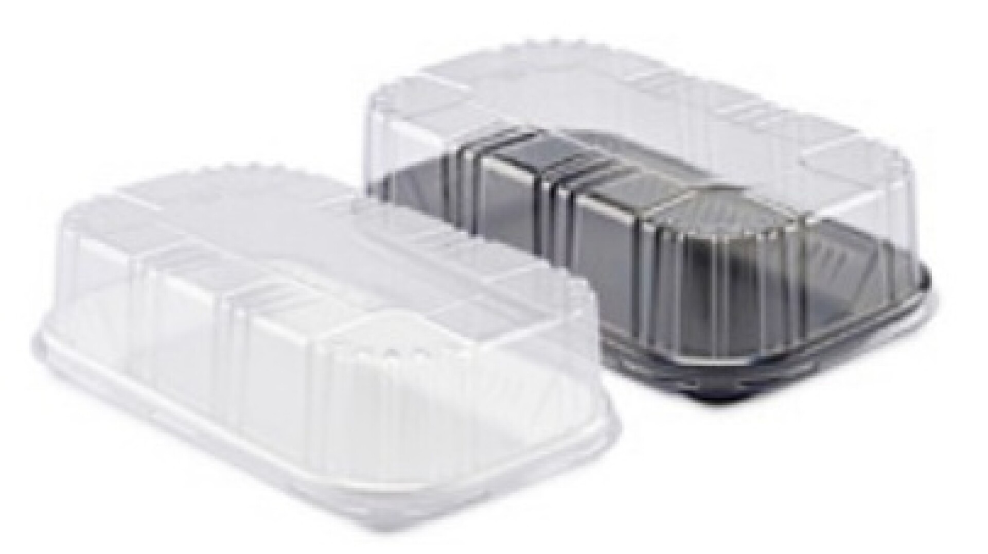 TORTERA RECTANGULAR CON BANDEJA NEGRA EPS Y TAPA PET 16 x 27 x 11,4 CM 